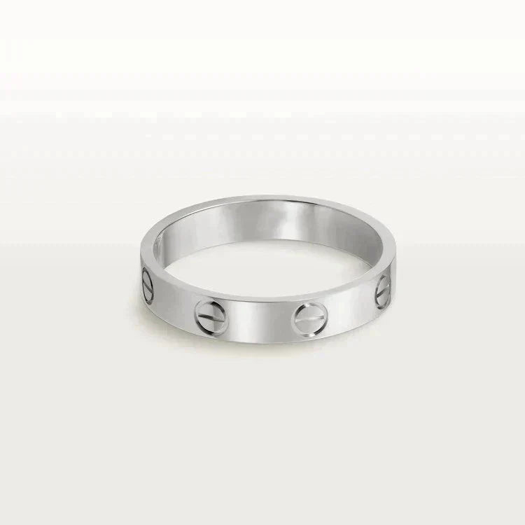 [Regalia jewelry]LOVE RING 4MM 1 DIAMOND SILVER